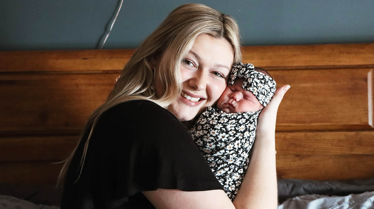 Kassidy and Kennedy Emmerson after Kassidy underwent fetal surgery at Cleveland Clinic.