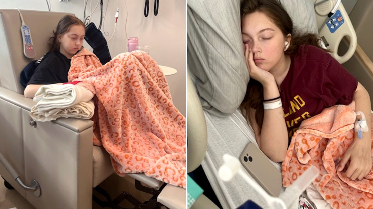 Riley in hospital